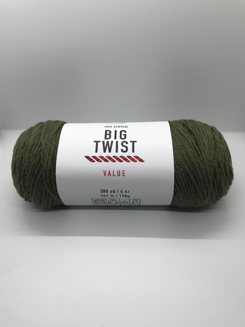 Big Twist Value Yarnolive Drab Acrylic Worsted Weight Yarn Etsy