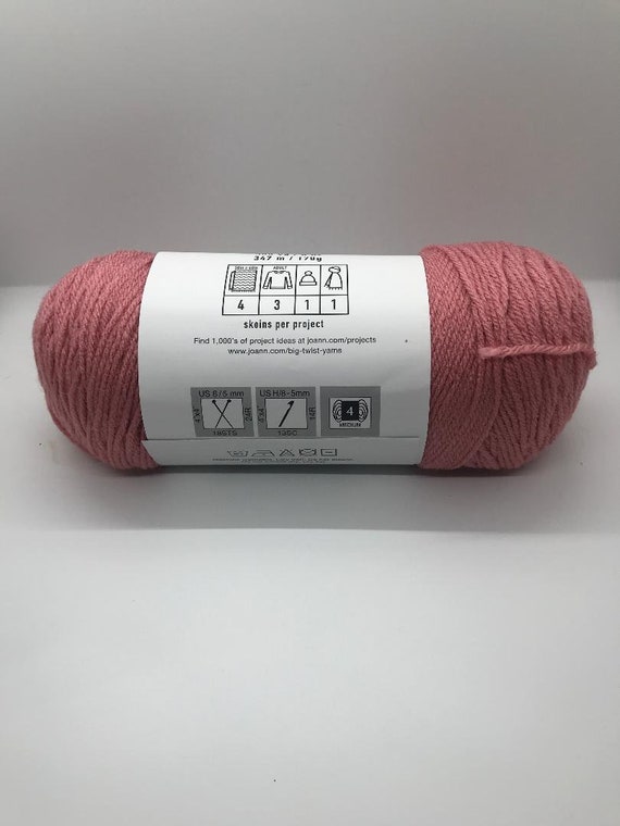 Tweed Twinkles Bulky, Thick Acrylic Yarn for Knitting and Crocheting Chunky Blanket, 2 Cakes (400yds/400g) #5 Bulky Chunky Weight (Antique Pink)