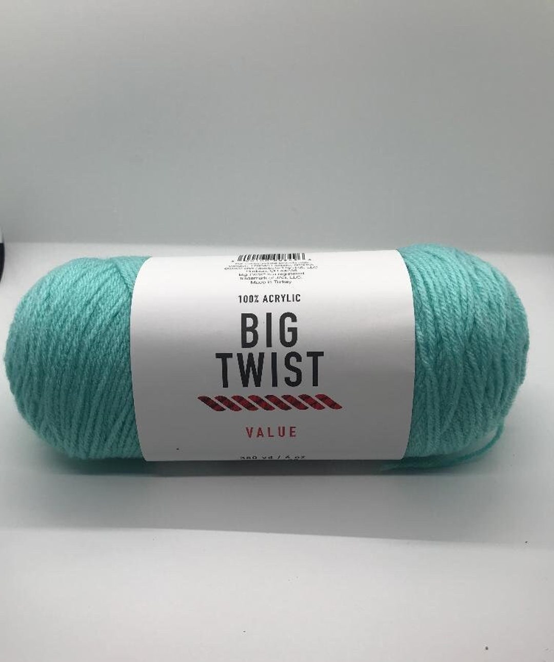 Big Twist Value Yarn Aqua Acrylic Worsted Weight Yarn Crochet and Knit