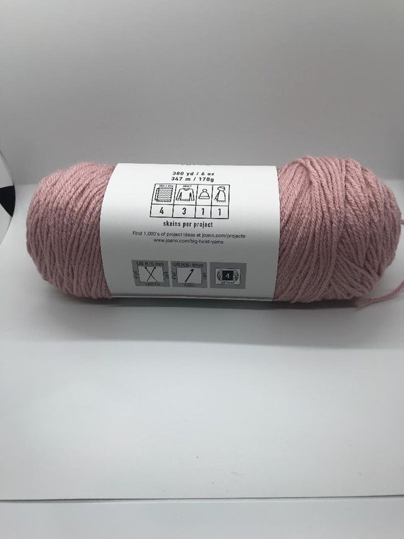 Big Twist 6oz Solid Medium Weight Acrylic 380yd Value Yarn - Cosmetic Pink - Big Twist Yarn - Yarn & Needlecrafts