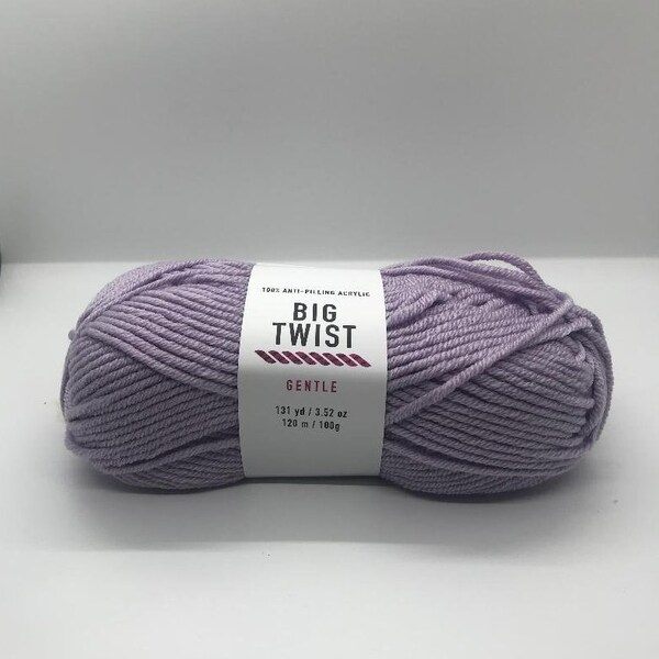 Big Twist Ochid Bulky Gentle acrylic yarn- Crochet and Knit Craft supplies