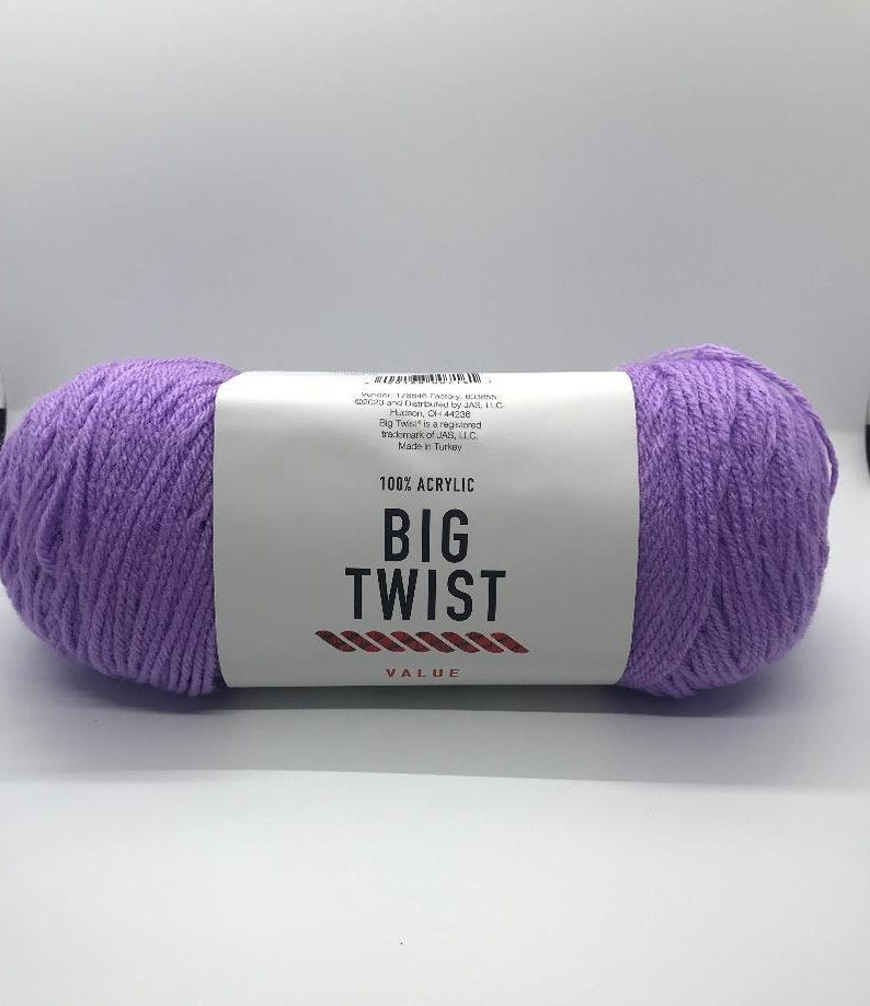 Big Twist Value Yarn Grape Acrylic Worsted Weight Yarn Crochet and Knit