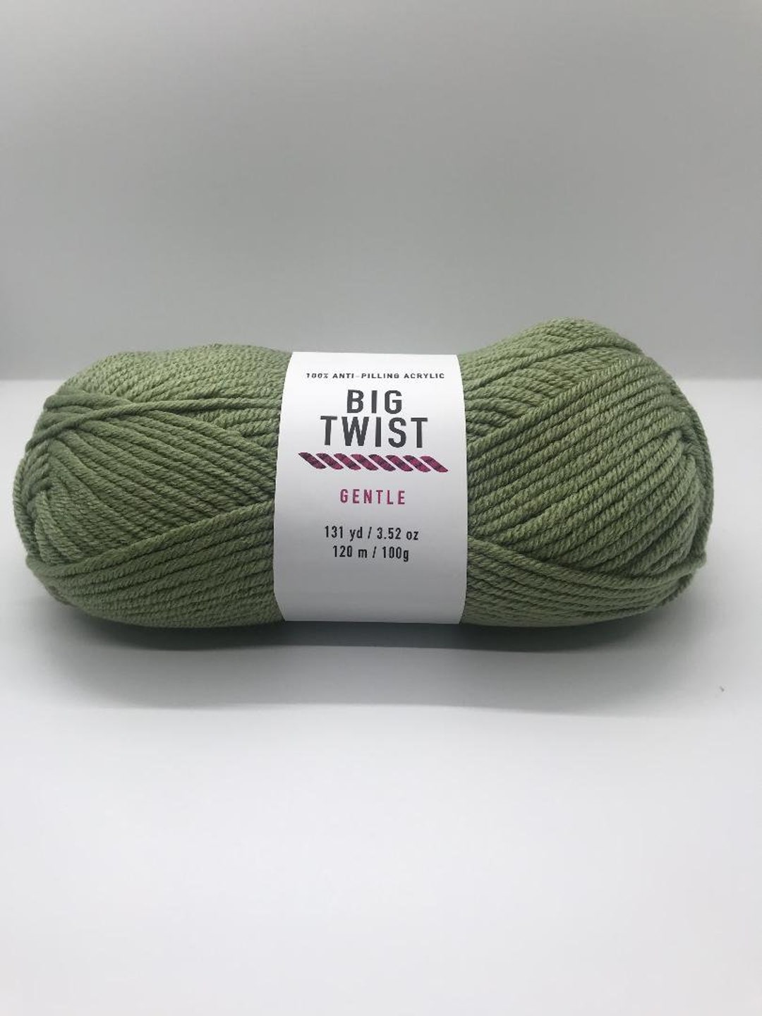 Big Twist Sage Green Bulky Gentle Acrylic Yarn Crochet and Knit Craft
