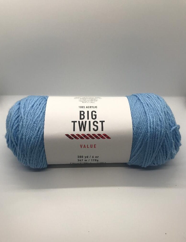 Big Twist Value Yarn Cornflower Blue Acrylic Worsted Weight Yarn