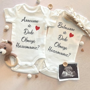 announce pregnancy; Anneanne Dede Babaanne; olmaya hazırmısınız; personalized; We're having a baby; Bebek geliyor; Hamilelik;Body