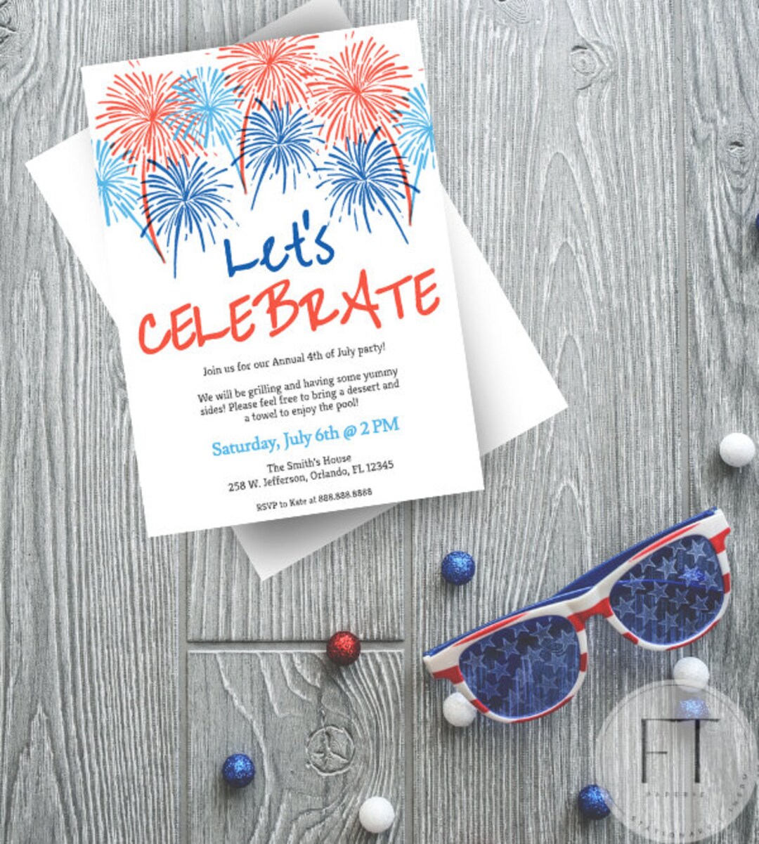 fourth of july invitation wording in a facility