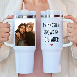 Personalized Photo Tumbler,Long distance friend gift,Bestie friends gift,best friend gifts for women,Bestie tumbler gift, Photo Tumbler