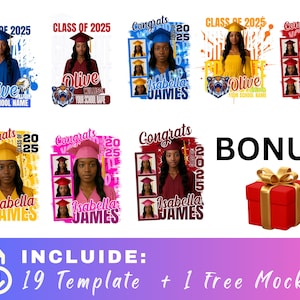 Blue and Red Graduation png, 2025 Graduation Tshirt Bundle, Graduation Tshirt Template Bundle, graduation shirt template,template grad canva