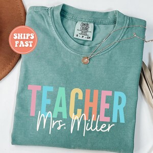 Comfort Colors® Custom Teacher Shirt, Personalized Teacher Name Shirt,, Back to School Gift, Teacher Appreciation, Back to School
