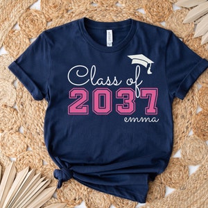 Class Of 2037 Handprint Shirt, 2037 Graduation Shirt,First Day of School Shirt,Grow With Me Shirt