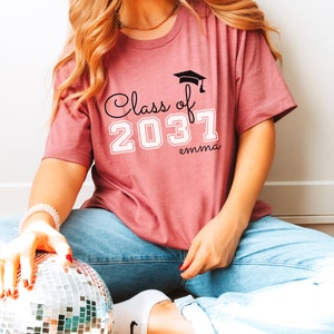 Class Of 2037 Handprint Shirt, 2037 Graduation Shirt,First Day of School Shirt,Grow With Me Shirt