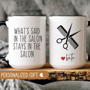 Personalized Hair Stylist Mug, Custom Hair Dresser Mug, Barber Salon Hair Stylist Gift, Gift For HairStylist Mug,Friendship Gifts
