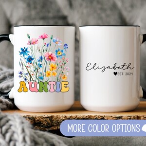 Custom Aunt Mug, New Aunt Mug Est 2024,Custom Name Future Aunt Glass,Bae Mug, Pregnancy Announcement Cup, Camp Mug Soon To Be Auntie Gift,