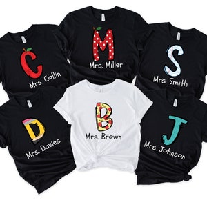 Regalo personalizado para maestros, regalo de regreso a la escuela, regalo de agradecimiento al maestro, camiseta de regreso a la escuela, camiseta de agradecimiento al maestro, regalo para nuevos maestros
