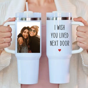 Personalized Photo Tumbler,Long distance friend gift,Bestie friends gift,best friend gifts for women,Bestie tumbler gift, Photo Tumbler