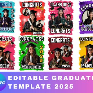 2025 Graduation tshirt Grad Bootleg Canva Template, Canva Grad tshirt template, Class of 2025 Graduation T Shirt,Graduation t shirt bundle
