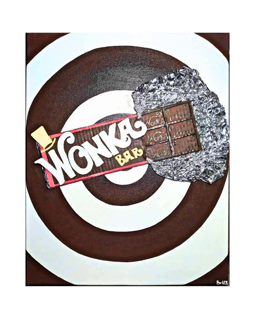 Chocolate Bar Cardboard Sculpture: Nostalgic Food Art Decor