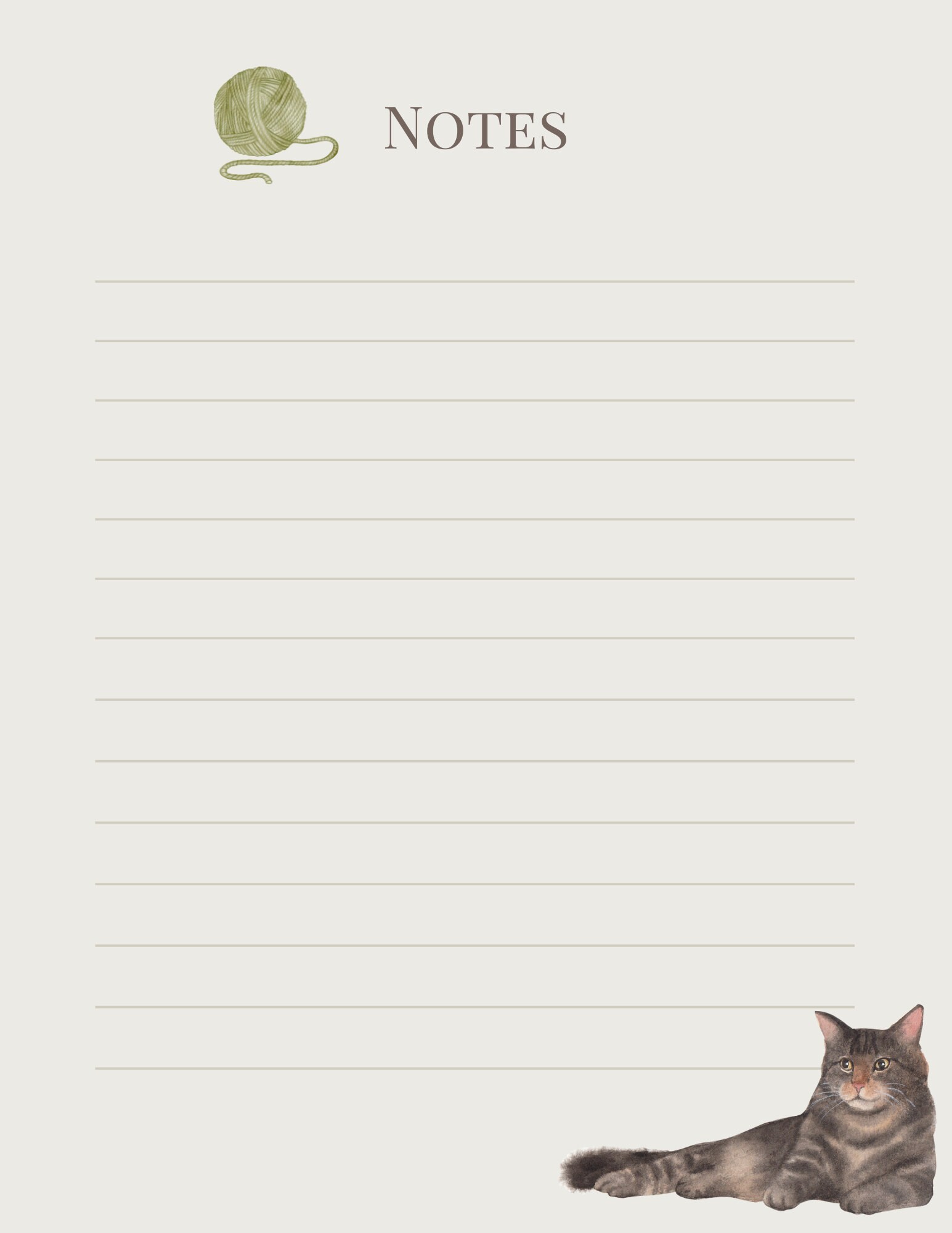 Brown Cat Downloadable PDF Instant Download Cute Cat - Etsy