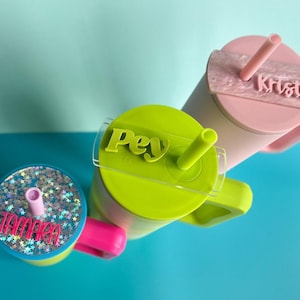 Tumbler Tag Personalized Simple Modern Cup Accessory Custom Lid Name Plate 40o z 24 Trek Gift back to school for teacher gift for summer cup