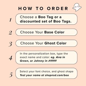 Ghost Acrylic Name Tag for Kids Custom Halloween Basket Personalized Trick or Treat Bag Girl Charm Gift Boo Basket Boy Party Favor Idea image 2