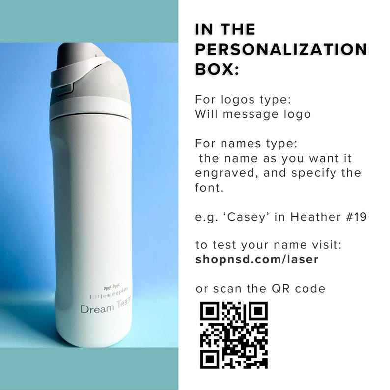 a white water bottle with a blue background.