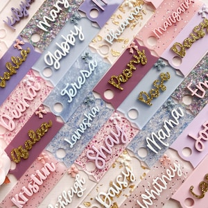 Nameplate for Stanley Quencher H2O Custom Loveshackfancy Inspired Bow Topper Pastel Tumbler Flowstate Lid 20 30 40 oz Coquette Cup Accessory