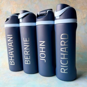 Everyday Use Water Bottle Premium Stainless Steel Build Personalized Name Option 24 oz Capacity 30 oz Capacity Black White Color Selection Custom Design Surface Hydration Tumbler Work School Gym Companion Teacher Appreciation Week Gift Family Gift Water Bottle Premium Stainless Steel Construction Personalized Name Options 24 oz Capacity 30 oz Capacity Black White Tumbler Style Mothers Day Present Teacher Appreciation Thank You Gift Travel Ready Hydration Flask