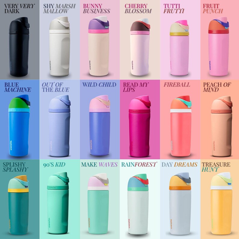 Garrafa infantil personalizada OWALA com impressão UV, design exclusivo, térmica e em aço inoxidável, ideal para meninas, lancheira escolar e mochilas infantis. imagem 3