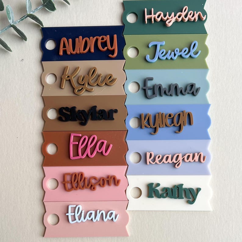 Light Colors Neutral Name Plate Stanley Tumbler Topper Acrylic Personalized Tag Clean Aesthetic Cup Accessory Water Bottle Quencher H2.0 Fall Spring Vibrant Custom Design Birthday Present Teacher