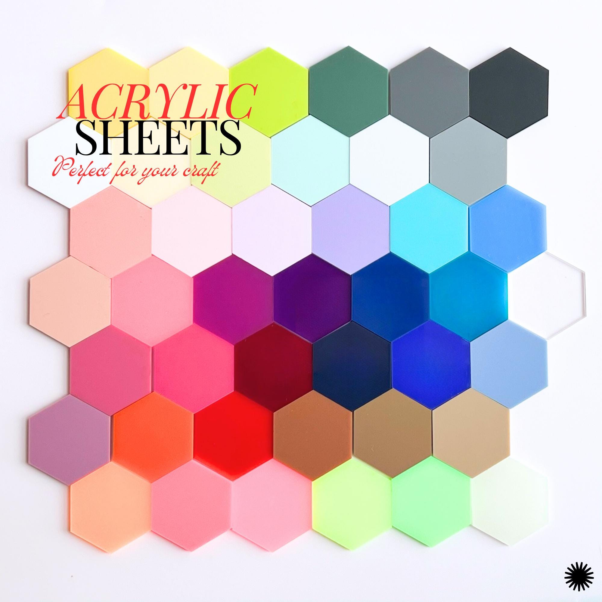 Laser Acrylic Sheet Cutting Project Maker Kit Business Supply Craft Material Design Piece Display Panel Sign Making Custom Sign Shop Supply