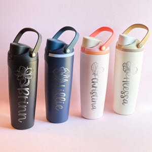 Insulated Stainless Steel Water Bottle Soccer Mom Custom Name Tumbler Elegant Design Durable Hydration Gear For Sports Practice Commute Travel Birthday Surprise Christmas Present Athlete Essential Portable Mug Leakproof Straw Lid Vacuum Sealed Keeps Cold Hot Daily Backpack Accessory Fitness Companion Gym Bag Partner