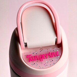 Raised Letters Name Essential Compatible Marker Prevent Mixups Durable Label Owala Compatible Identification Tag Personalized Acrylic Plate Water Bottle Lid Marker Custom Design Hydration Essential Accessory Practical Touch Color Choices Unique Personalization