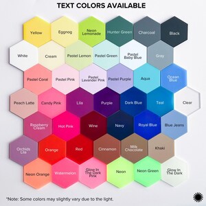 a poster with a bunch of different colors on it