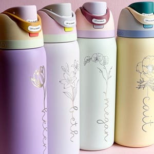 24oz Owala Laser Name Design Engraved Owala Tumbler Birth Flower detail Stainless Steel 32 oz Custom Jug Christmas gift business corporate swag Custom Name Gift
Personalized Owala Bottle 40 Laser Engraved Floral Tumbler Insulated Bottle Custom Logo Owala Stainless Steel Christmas gift promotional swag Bridesmaid Proposal business corporate