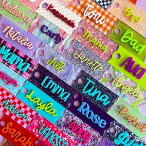Tumbler Name Plate fits 30 Oz 40 Quencher H2.O for Stanley Cup Accessory Summer HEATWAVE Tumbler Name Tag Tumbler Gift for back to school