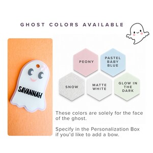 Ghost Acrylic Name Tag for Kids Custom Halloween Basket Personalized Trick or Treat Bag Girl Charm Gift Boo Basket Boy Party Favor Idea image 5