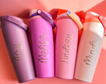 Personalized OWALA FreeSip Sway 30oz 40 Water Bottle Custom Engraved Name Bridesmaid Cup Favor and Bachelorette Tumbler for Bride Gift