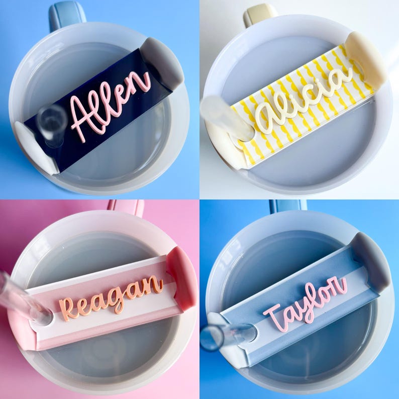 Tumbler Tags Acrylic Tumbler Tags Personalized Tumbler Tag Custom Stanley Cup Name Tag Stanley Cup Tag Teacher Gift Bridesmaid Gift Cheerleader Gift Christmas Gift Graduation Gift Name Plate