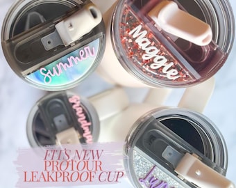 Name Tag for Stanley ProTour Leakproof Name Plate Custom fits New Stanley Cup Accessory ProTour Custom Name Tag for Bridal Party or Bride