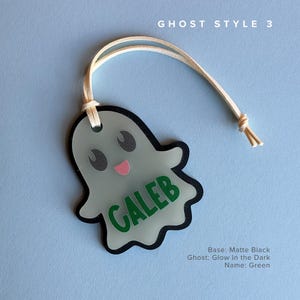 Ghost Acrylic Name Tag for Kids Custom Halloween Basket Personalized Trick or Treat Bag Girl Charm Gift Boo Basket Boy Party Favor Idea image 13