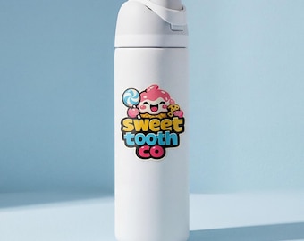 Custom Tumbler 24 oz UV PRINTED Full Color Sip Dupe Water Bottle 30oz Staff Appreciation Swag Corporate Gift Bulk Personalized Business Logo