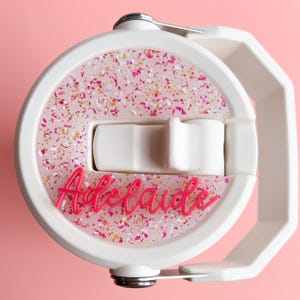 Personalized Iceflow Stanley Topper 30 oz 40 Accessory Name For Flip Straw Custom Acrylic Tag Teacher Tumbler Water Bottle Decoration Idea