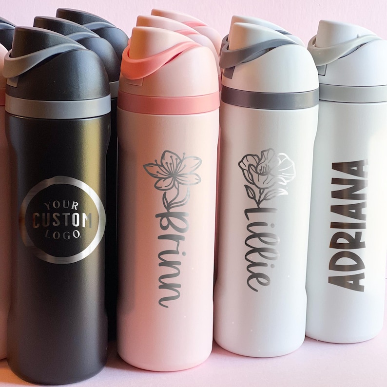 Workout Ready Water Bottle Personalized Design Surface Premium Stainless Steel Construction Twenty Four Ounce Capacity Custom Team Option Team Gift Team Tumbler Black White Colors Available Perfect Sports Companion Travel Essential Quality Metal Build Fitness Athletes Gift