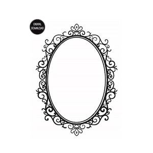 Baroque Frames, Rococo Frame, Ornate Frames, Wedding Clipart, Digital Downloads, Oval Frame, Frame Clip Art, Vintage Frame, Shabby Clip Art