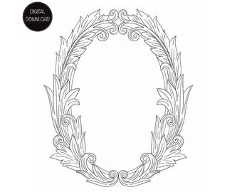 Wedding Invitation, Wedding Invites, Victorian Frame, Baroque Frame, Rococo Frame, Cartouche, Acanthus Vintage, Ornate Ephemera Frame