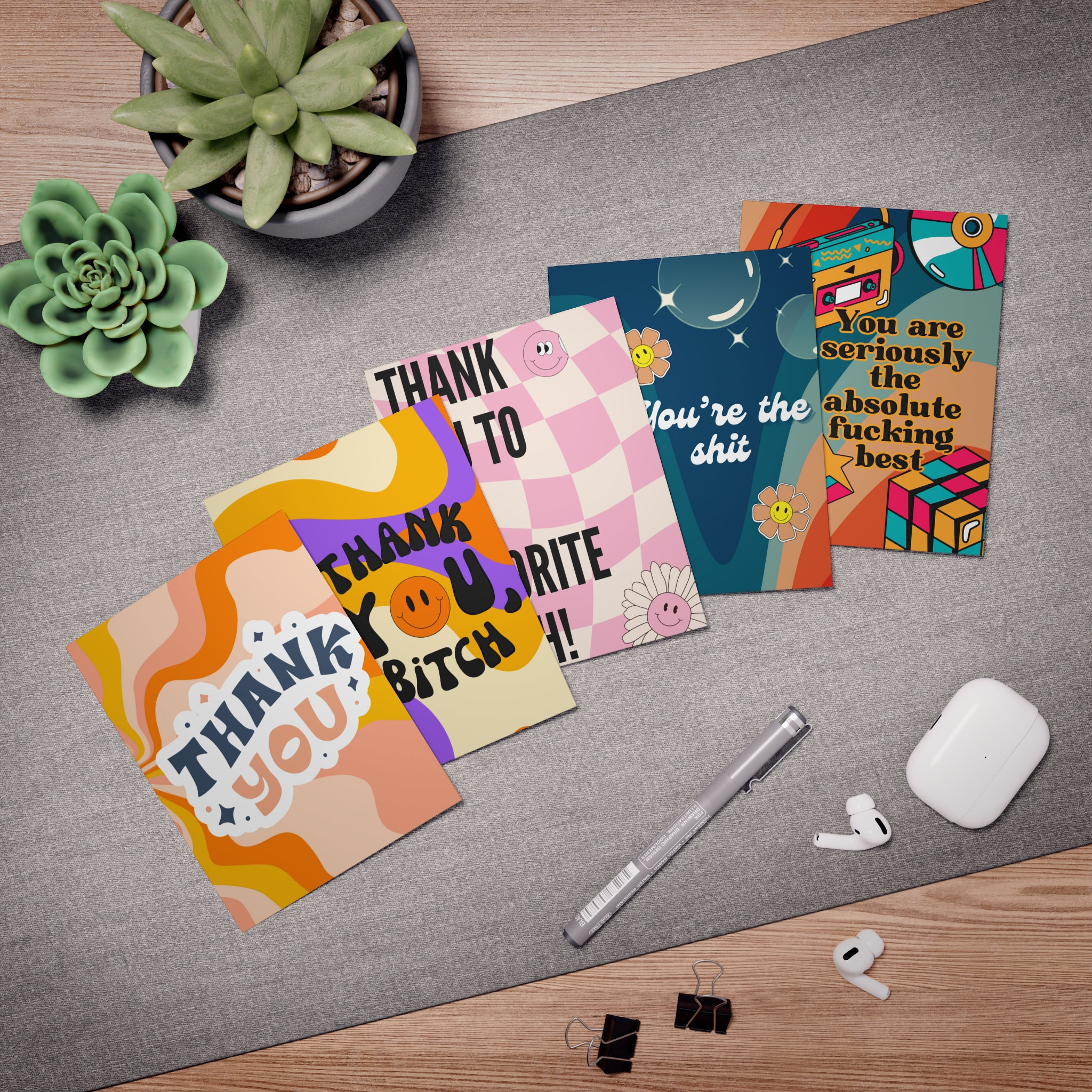 Funny Thank You Cards Funny Thank You Note Pack Retro Baby Shower Best