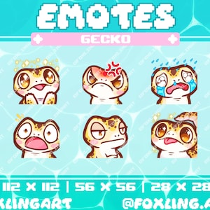 Leopard Gecko emotes - Twitch, KICK, Youtube, Discord