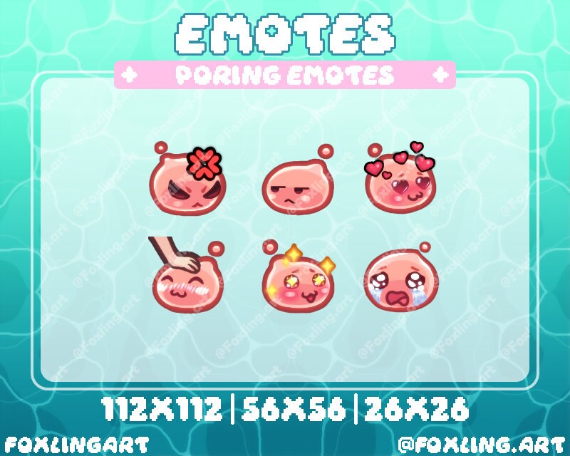 Poring ragnarok Online Emotes Twitch Discord Youtube Etsy