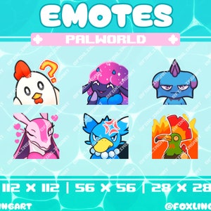 PALWORLD Emotes (Twitch, Kick, Youtube, Discord)