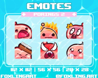 Emotes de Poring (Ragnarok Online) 2 - Twitch, KICK, Discord